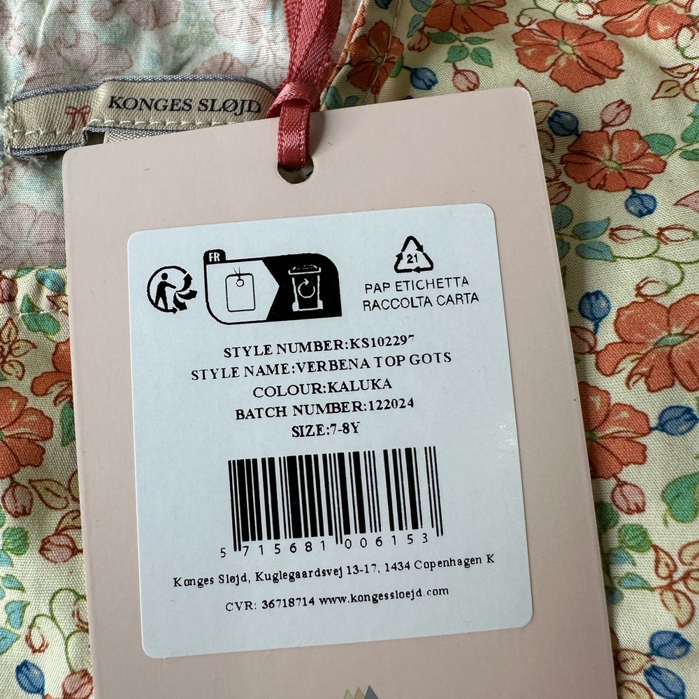 Floral Ruffle Sleeve Kids Blouse - Picture 4 of 6